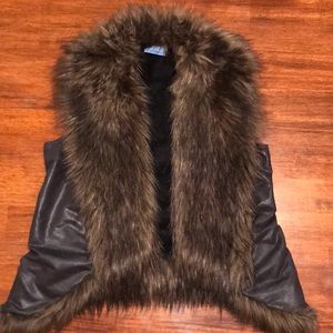Faux fur vest